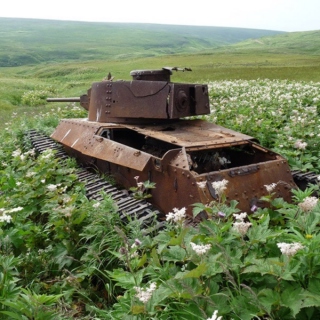 abandoned war machine