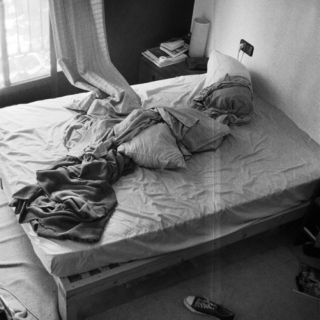 in our bedroom after the war