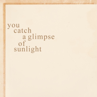 you catch a glimpse of sunlight