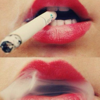 Lipstick and Cigarette Smoke