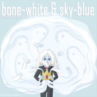 bone-white & sky-blue