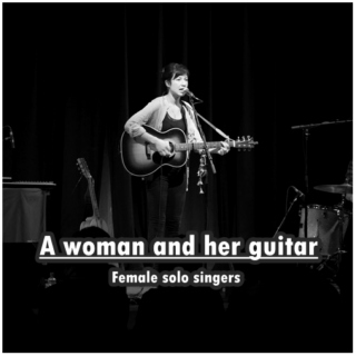 A woman and her guitar