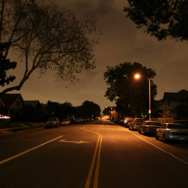 suburbs. late night. 