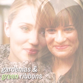 gardenias and green ribbons