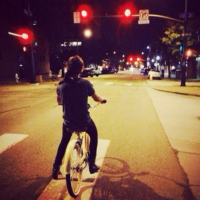 Late night bicycle ride with Harry 