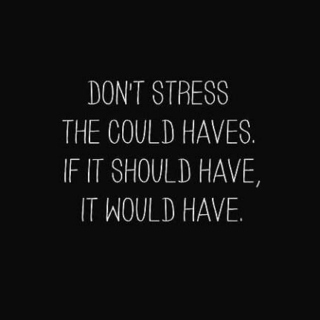 Don't Stress The Could Haves