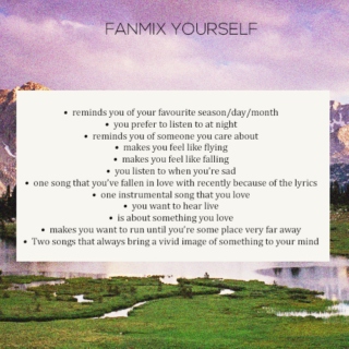 Fanmix yourself.