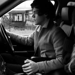 driving around with harry;