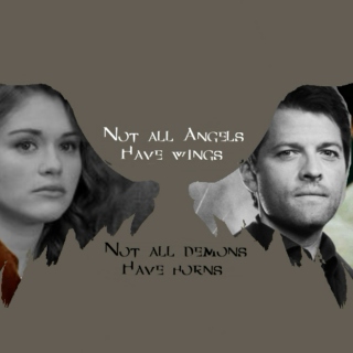 Lydia and Castiel- Winged Hearts