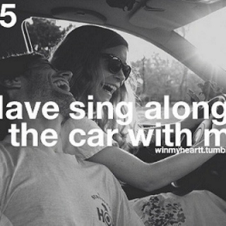 singing in the car