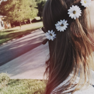 Flowers in her hair<3
