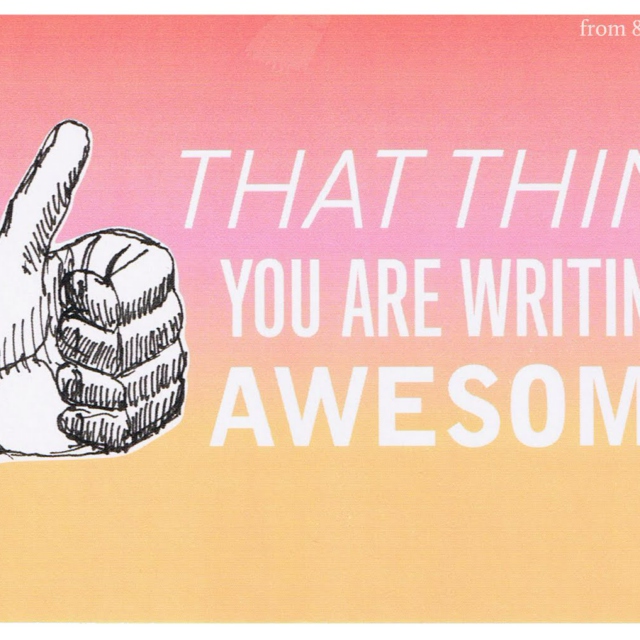 That thing you are writing...