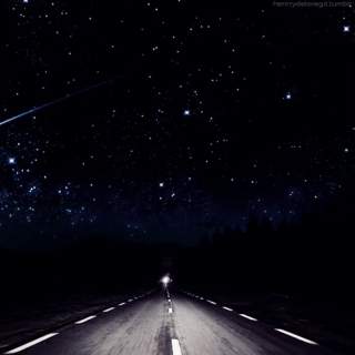 empty starlit highway