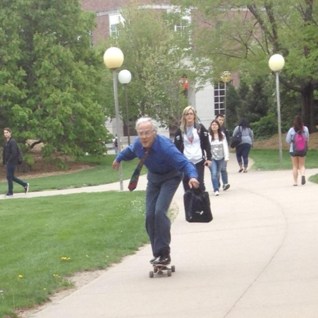 Your Summer Mix Will Never Be As Cool As This Old Guy Skateboarding.
