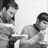 Leonard Nimoy + William Shatner Eating Lunch