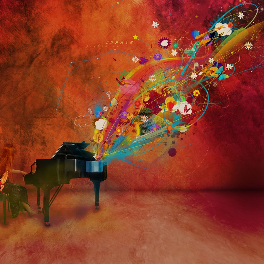 Искусство музыкального звука. Воображение абстракция. Музыкально художественный фон. Музыкальные краски. Абстракция с музыкальными инструментами.