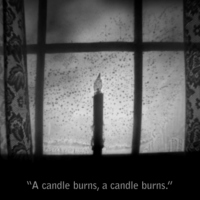 A candle burns, a candle burns