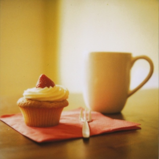 listen with tea and a cupcake