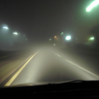 Late night. Empty road.