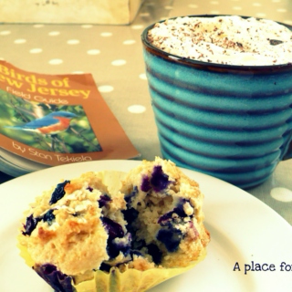 Hot Chocolate & a Blueberry Muffin.