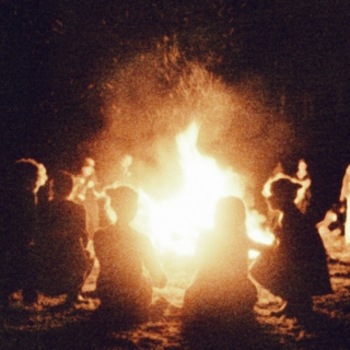 around the campfire. 