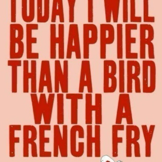 a bird with a french fry