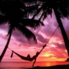 A hammock and a sunset