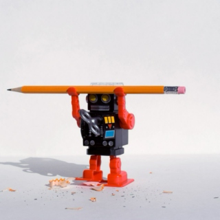Robot pencil shavings