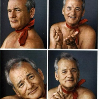 Naked Bill Murray And His Red Scarf