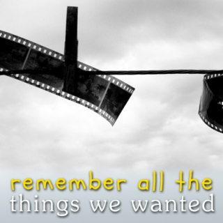 remember all the things we wanted.