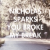 Nicholas Sparks You Broke My Break