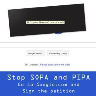 SOPA Internet Protest – The day the Internet went semi-dark to save Liberty, Freedom of Speech and Capitalism