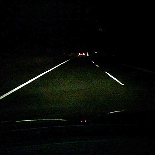 Black highway, all night ride.
