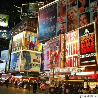 the lights of broadway shining bright