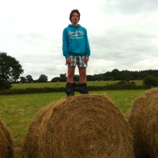 Party Rocking on a Hay Bale