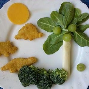Dinosaur-shaped Chicken Nuggets