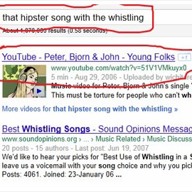that hipster song with the whistling