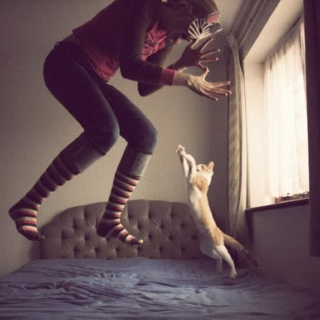 jumping on the bed