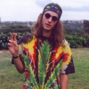 That hippie is stoned.