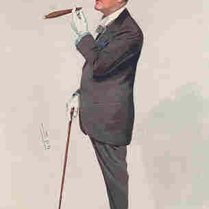 A Suit, a cane and a ciggar