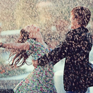 Dancing With My Love; Under The Moonlit Sky, As Rain Pours Into Our Hearts...