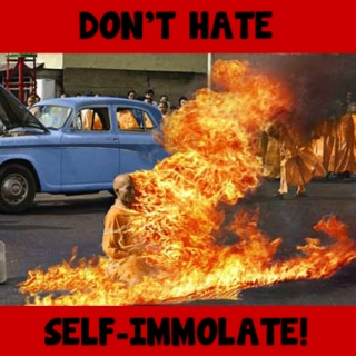 DON'T HATE, SELF-IMMOLATE!