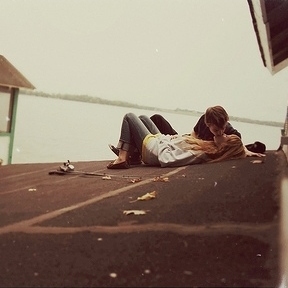 You and me lying on the rooftop