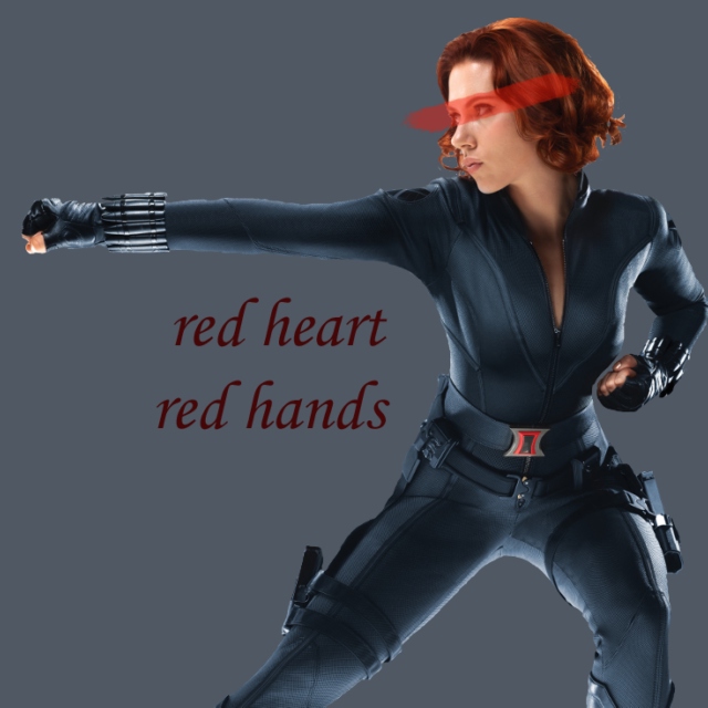 red heart, red hands