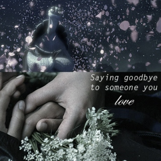 Saying goodbye to someone you love. 