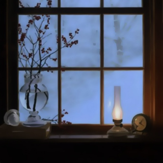 winter night in a warm room