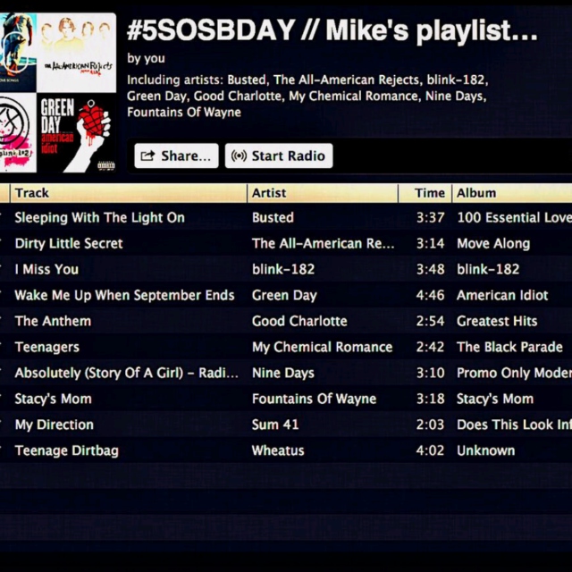 #5SOSBDAY | Mike's Playlist