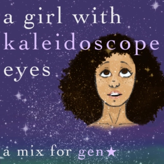 a girl with kaleidoscope eyes