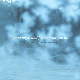 good night and joy be with you all pt. 2: quieter now