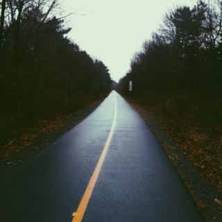 An empty road we go